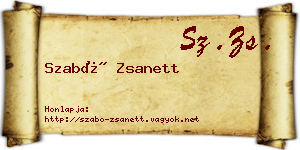 Szabó Zsanett névjegykártya