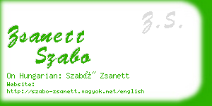 zsanett szabo business card